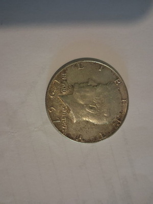 Kennedy Half Dollar 1967 used, 40% silver coin