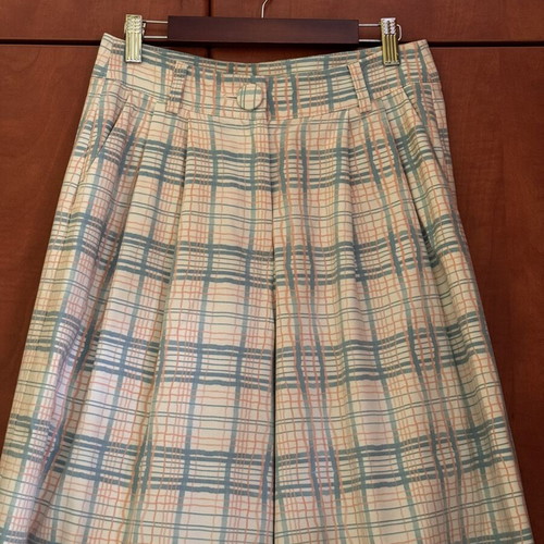 Never on Sunday checked culotte pants, size S, retro summer style