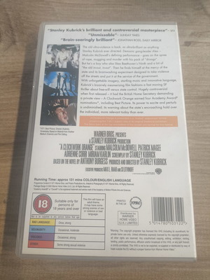 A Clockwork Orange VHS like new