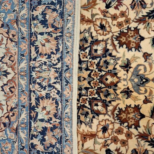 Persian rug used in good condition, silk and wool, handmade 1.60 x 0.93