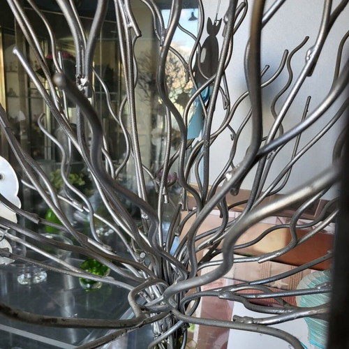 Set of 2 Handmade Metal Wish Trees silver and gold, like new, 1.80m