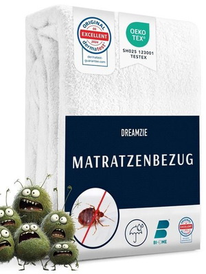 Dreamzie mattress cover 90 x 190 x 25 cm, waterproof, zipper