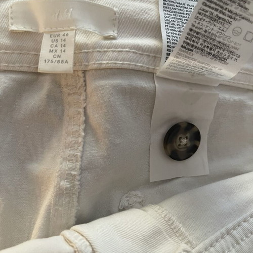 H&M white beige jeans, size XL 42 14