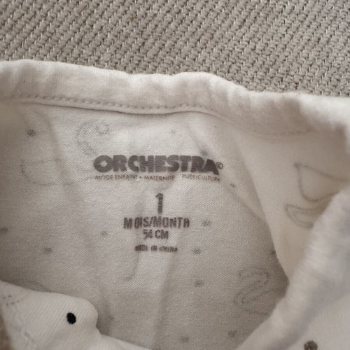 Orchestra baby rompers for 0-3 months like new, set of 3