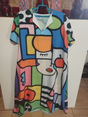 Italian dress multicolor, like new, size XL