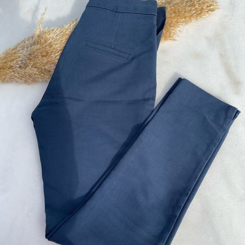 Stradivarius dark blue fabric pants used, size 34