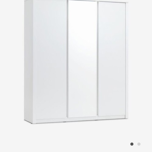 Vedde wardrobe like new, 167x197 cm, white with mirror