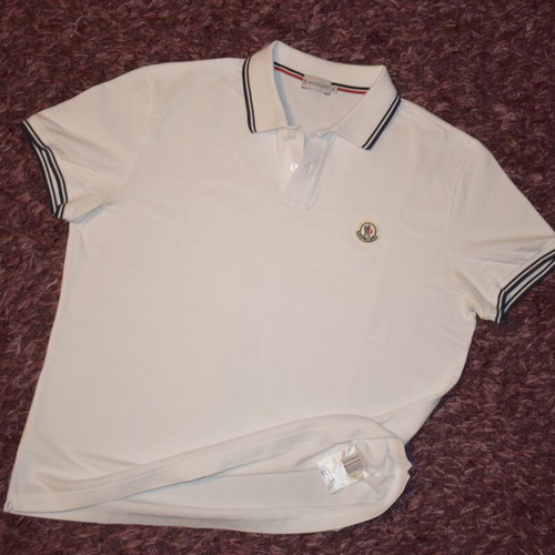 Moncler Polo Shirt Men XL like new, white