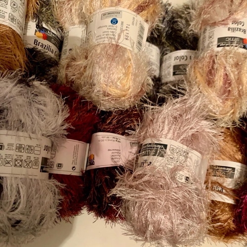 Fur yarn new, pack of 30, for knitting with thick needles