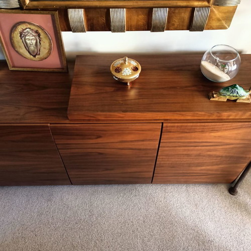 Modern walnut wood dining room buffet new