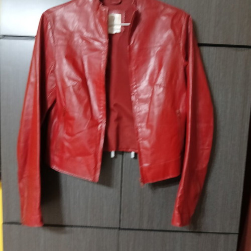 Leather jacket Trafaluc red size 38 like new