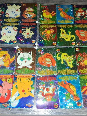 Pokemon/Pocket Monsters αυτοκόλλητα από μηχανή, σαν καινούργια, σετ 30 τεμ.
