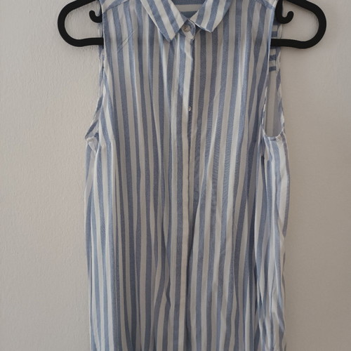 Striped sleeveless shirt used, size S