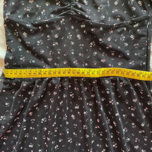 H&M Mini Floral Dress With Mesh Sleeves Like New