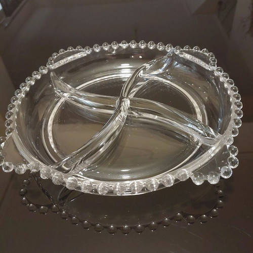 Glass nut bowl small new 22 cm