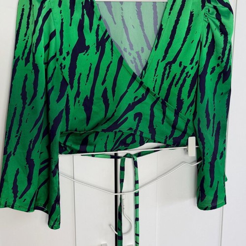A piece of me women's animal print shirt used satin