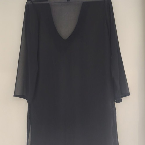 Knock black women's beach tunic dress large, like new, polyester