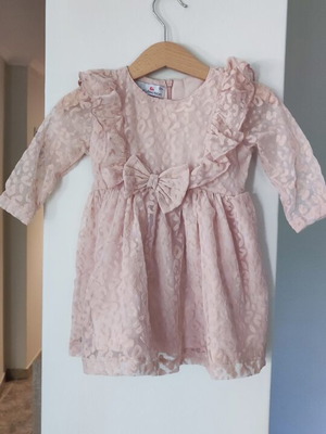 Children's dress leopard pink light with zipper, like new