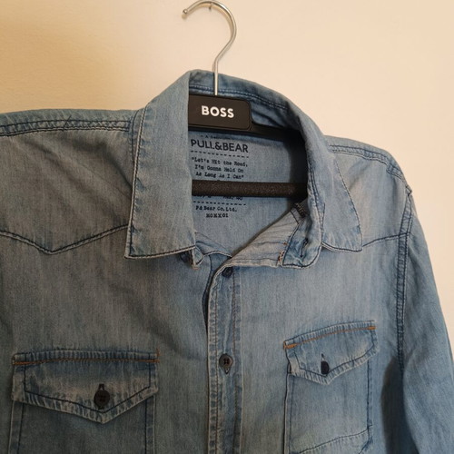 Pull & Bear oversized shirt like new, denim style, size L