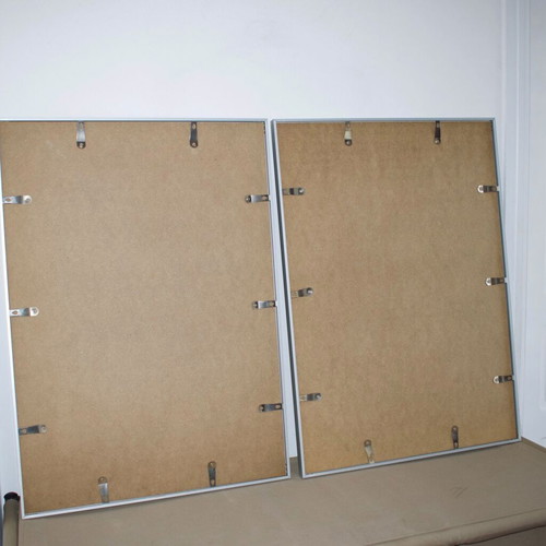 Mirrors with aluminum frame 50x70cm like new, set of 2