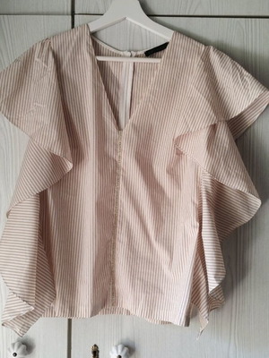 Etcetera blouse like new, white and beige, size XL