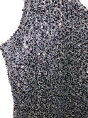 Sequin blouse new, size medium, black