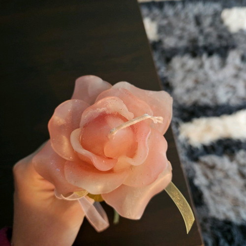 Easter rose candle new