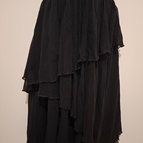 Vintage Jean Paul Gaultier Black Semi-Sheer Midi Dress used Size M