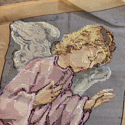 Embroidered cross-stitch painting like new 39x39