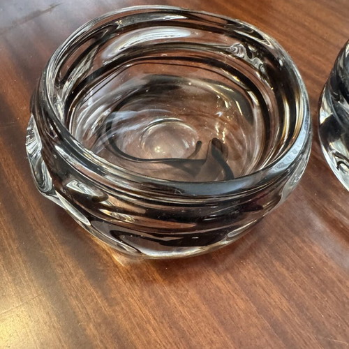 Glass ashtrays set of 2, heavy type, like new