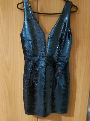 Mind Matter blue mini sequin dress like new