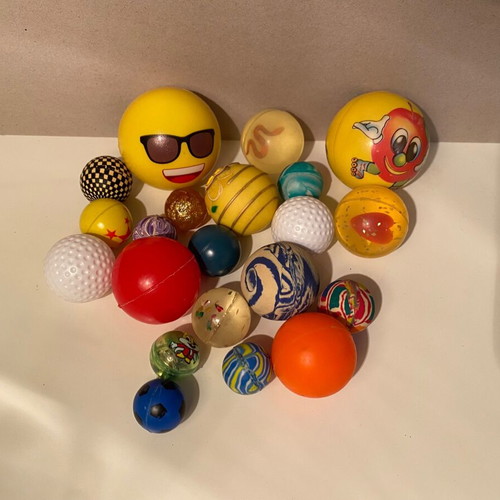 Toy balls used, pack of 21, various types