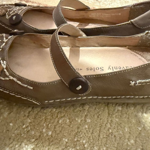 Heavenly Soles women's leather shoes used, size 37, brown ballerinas