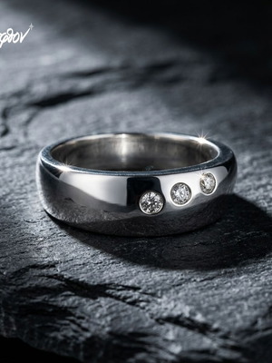 Zentri 925 Silver Ring with White Zircon Minimal Design New