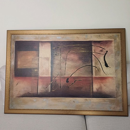 Handmade painting on stretched canvas Roberts Kati like new