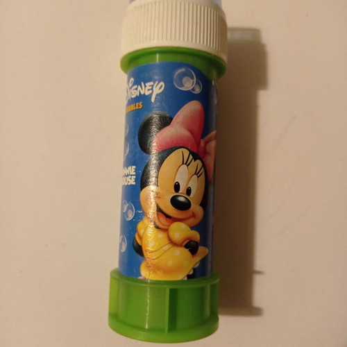 Bubble toy used with Minnie Mouse design