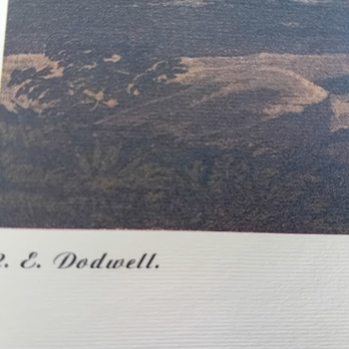 Engraving of Erechtheion used, color print by E. Dodwell