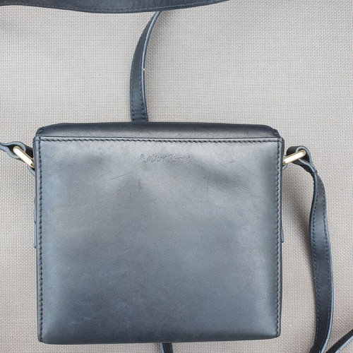 & Other Stories black genuine leather crossbody bag with gold hardware