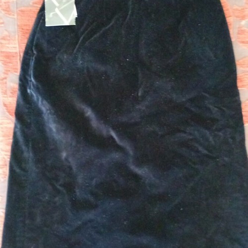 Velvet midi skirt new, blue, size S 36 8