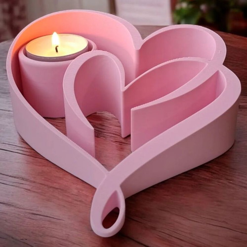 Heart-shaped tea light candle holder new