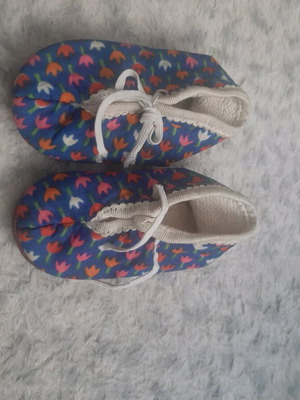 Doll and baby shoes used, collectible with leather sole