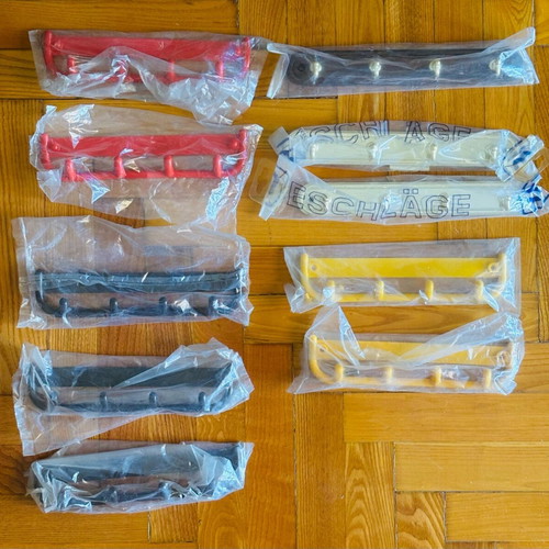 4-hook wall hangers with double-sided tape or screws, 24 cm