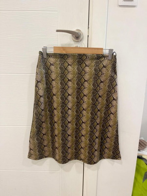 Vintage 90s Y2K A-line Snake Print Skirt by Orsay size Small like new