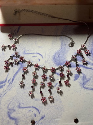 Necklace like new, pink and silver for impressive looks