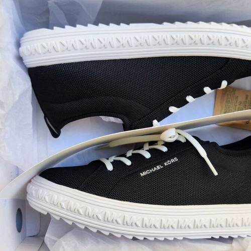 Michael Kors Grove Knit sneakers new, black women's athletic shoes