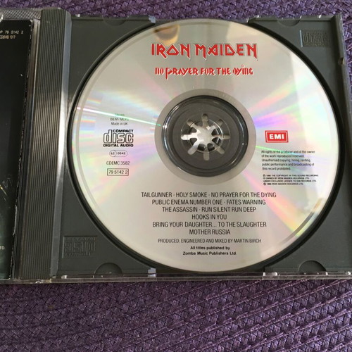 Iron Maiden No Prayer For The Dying CD used, metal
