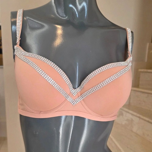 Angel Touch push-up bra nude with strass, like new