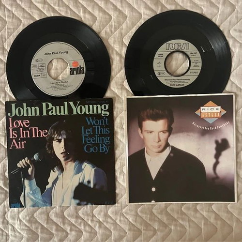 45 RPM record collection like new, lot of 14 discs