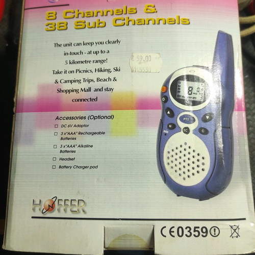 Walkie Talkie Hoffer 103 new with batteries