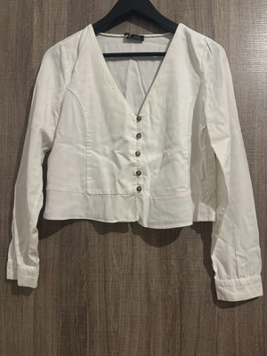 Zara white crop shirt S like new